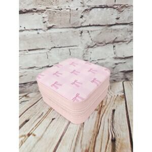 Travel Jewelry Case Bows NEW Jewelry Box With Bows Pink Bows